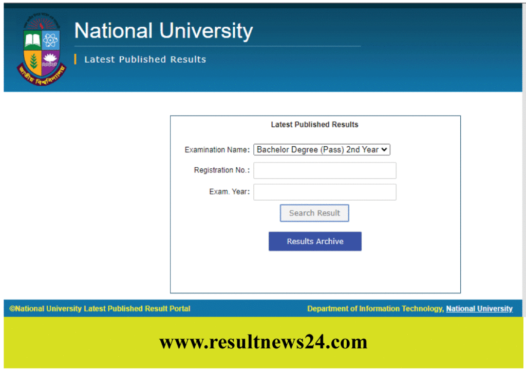 nu degree 2nd year result 