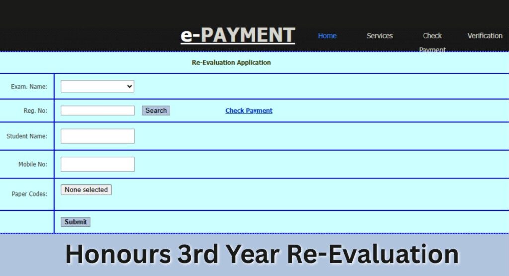 NU Honours 3rd Year re-evaluation 2025