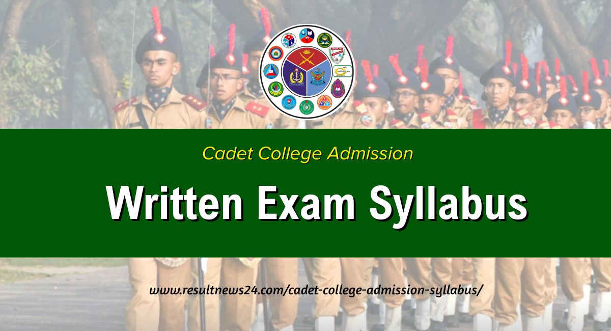 Cadet College Admission Syllabus