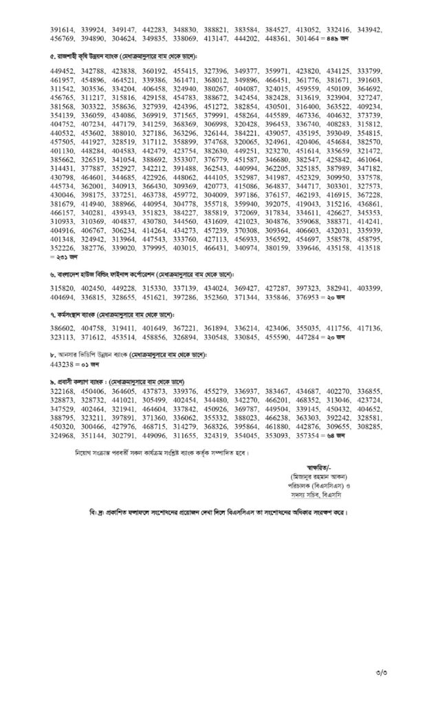 9 bank officer (general final result 2025 3